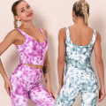 Women Sports Bra And Leggings Sets Pattern 2 Piece Set Tie Dye New Design Sexy Outfit Workout Suits For Women